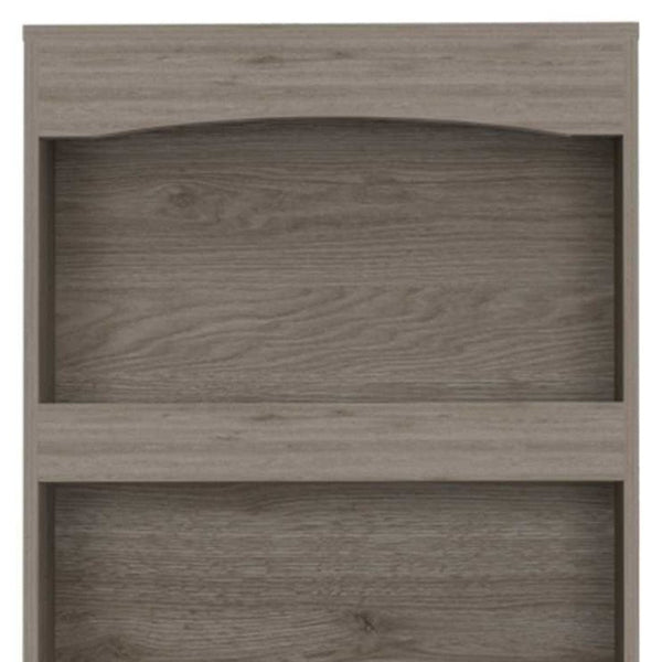 HomeRoots 71" Three Tier Bookcase with Doors - Durable, Space-Saving Storage for Books & Décor in Any Room 403759