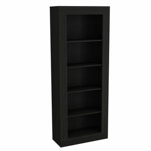 HomeRoots Black Five-Tier Bookcase – Stylish Vertical Storage for Books, Décor, and Organizers in Any Space 403760