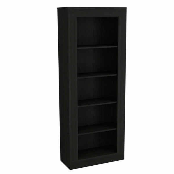 HomeRoots Black Five-Tier Bookcase – Stylish Vertical Storage for Books, Décor, and Organizers in Any Space 403760