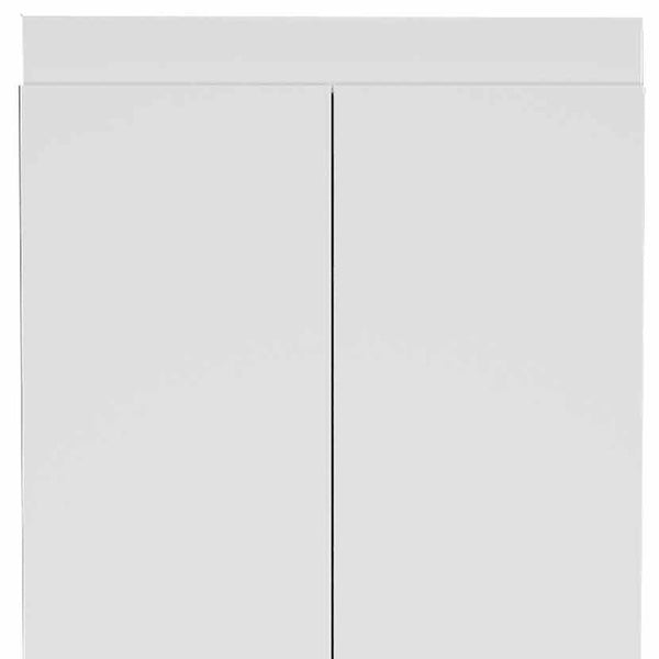 Homeroots 63” Classic White Pantry Cabinet With Two Full Size Doors  Particle Board 403762