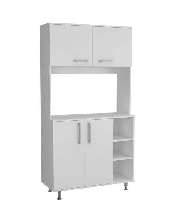 Homeroots 71" Modern White Pantry Cabinet With Five Shelves  Particle Board 403766