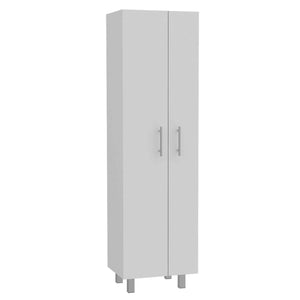 Homeroots 71" White Versatile Tall Pantry Cabinet With Five Shelves  Particle Board 403767