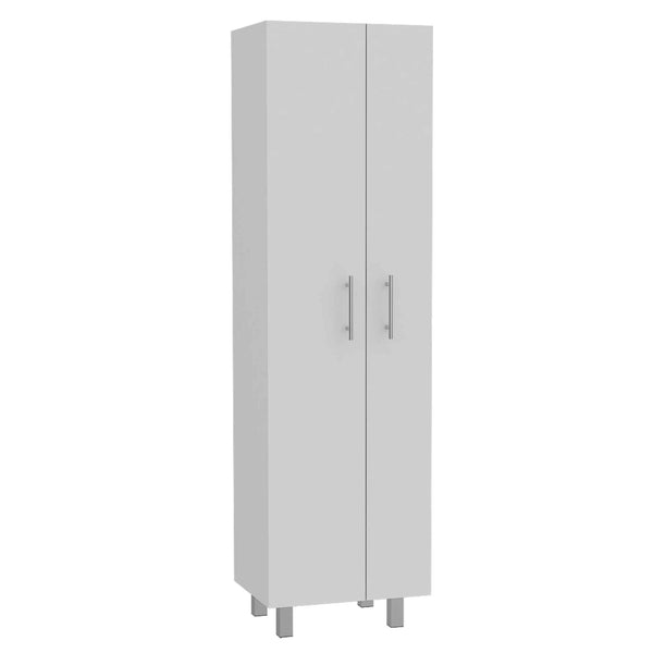 Homeroots 71" White Versatile Tall Pantry Cabinet With Five Shelves  Particle Board 403767