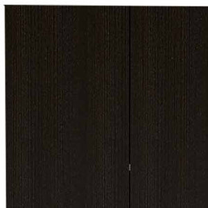 Homeroots 79" Modern Black Pantry Cabinet With Two Doors And Five Shelves  Particle Board 403768