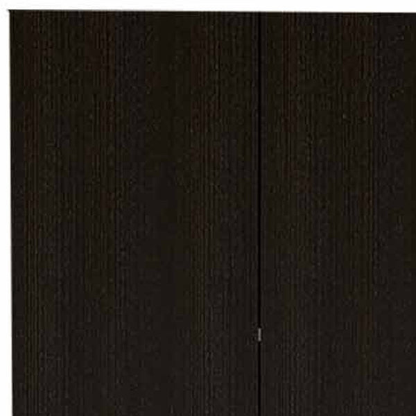 Homeroots 79" Modern Black Pantry Cabinet With Two Doors And Five Shelves  Particle Board 403768
