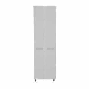 Homeroots 78" Modern White Pantry Cabinet With Two Full Size Doors  Manufactured Wood 403769