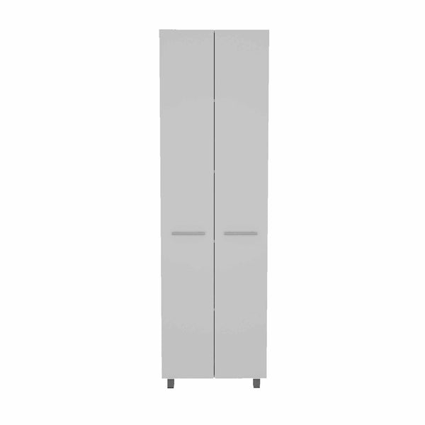 Homeroots 78" Modern White Pantry Cabinet With Two Full Size Doors  Manufactured Wood 403769