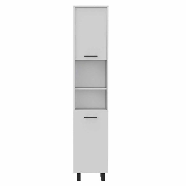 Homeroots 78" Modern White Pantry Cabinet With Five Shelves  Particle Board 403771