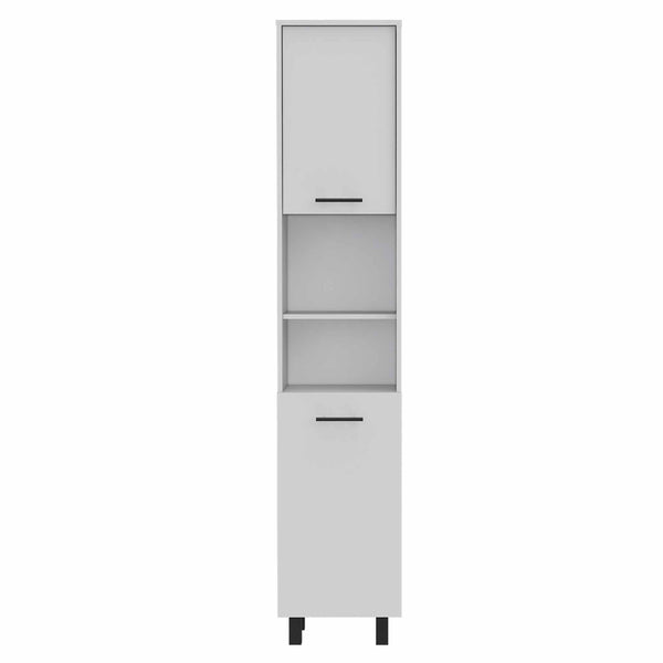 Homeroots 78" Modern White Pantry Cabinet With Five Shelves  Particle Board 403771