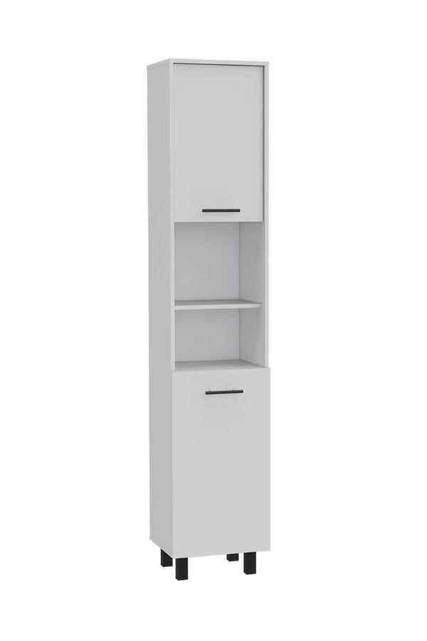 Homeroots 78" Modern White Pantry Cabinet With Five Shelves  Particle Board 403771