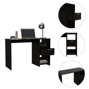 Homeroots 43" Black Computer Desk   403774