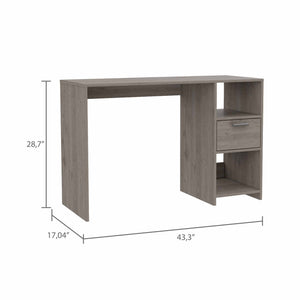 Homeroots 43" Light Gray Computer Desk   403775