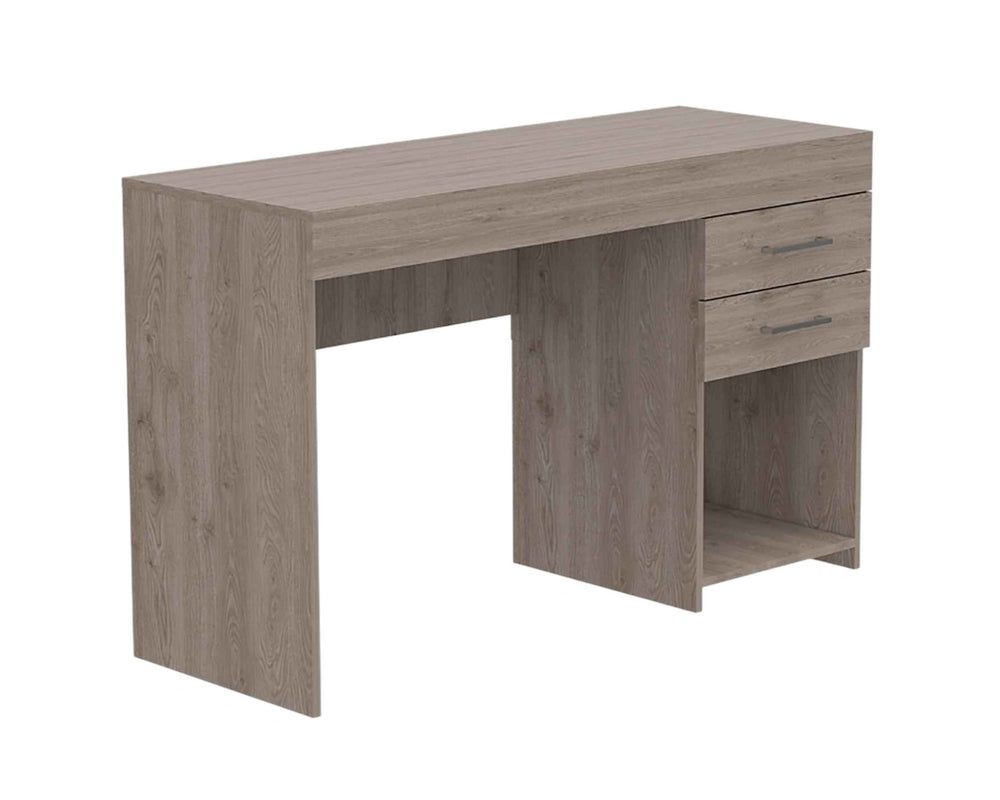 Homeroots 47" Light Gray Computer Desk With Two Drawers   403781