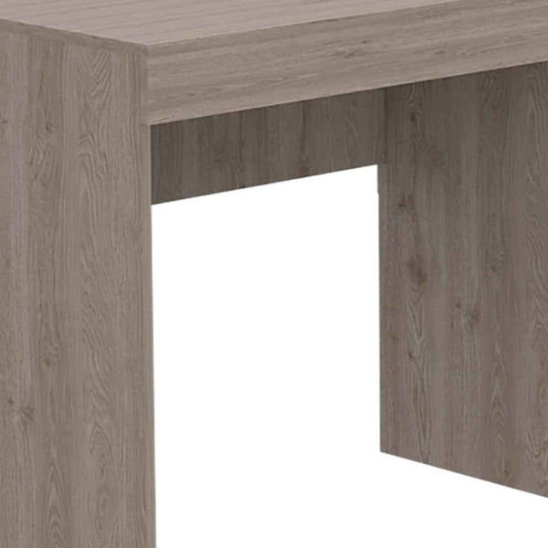 Homeroots 47" Light Gray Computer Desk With Two Drawers   403781