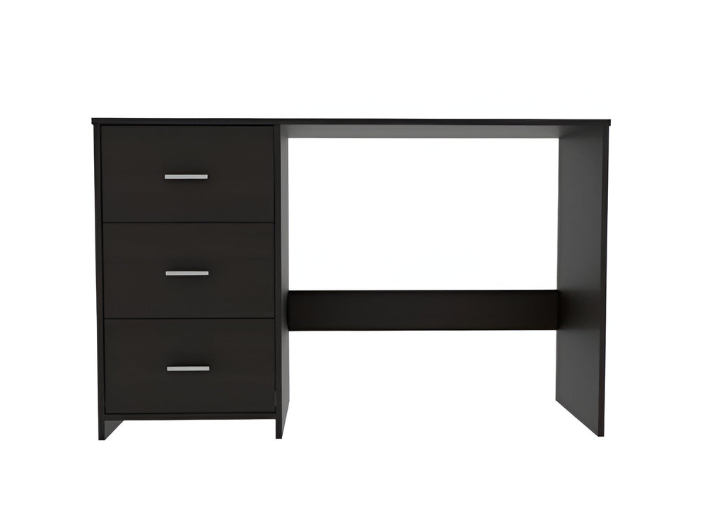 Homeroots 48" Black Computer Desk With Three Drawers   403782