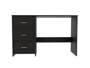 Homeroots 48" Black Computer Desk With Three Drawers   403782