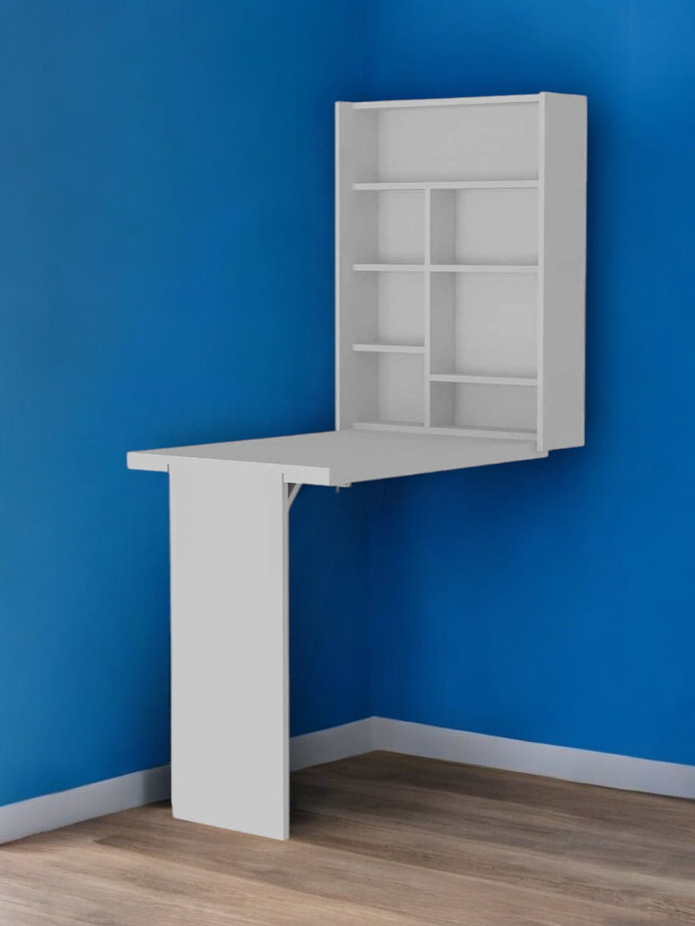 Homeroots 24" White Wall Mounted Writing Desk   403793