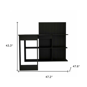 Homeroots 47" Black L Shape Computer Desk   403795
