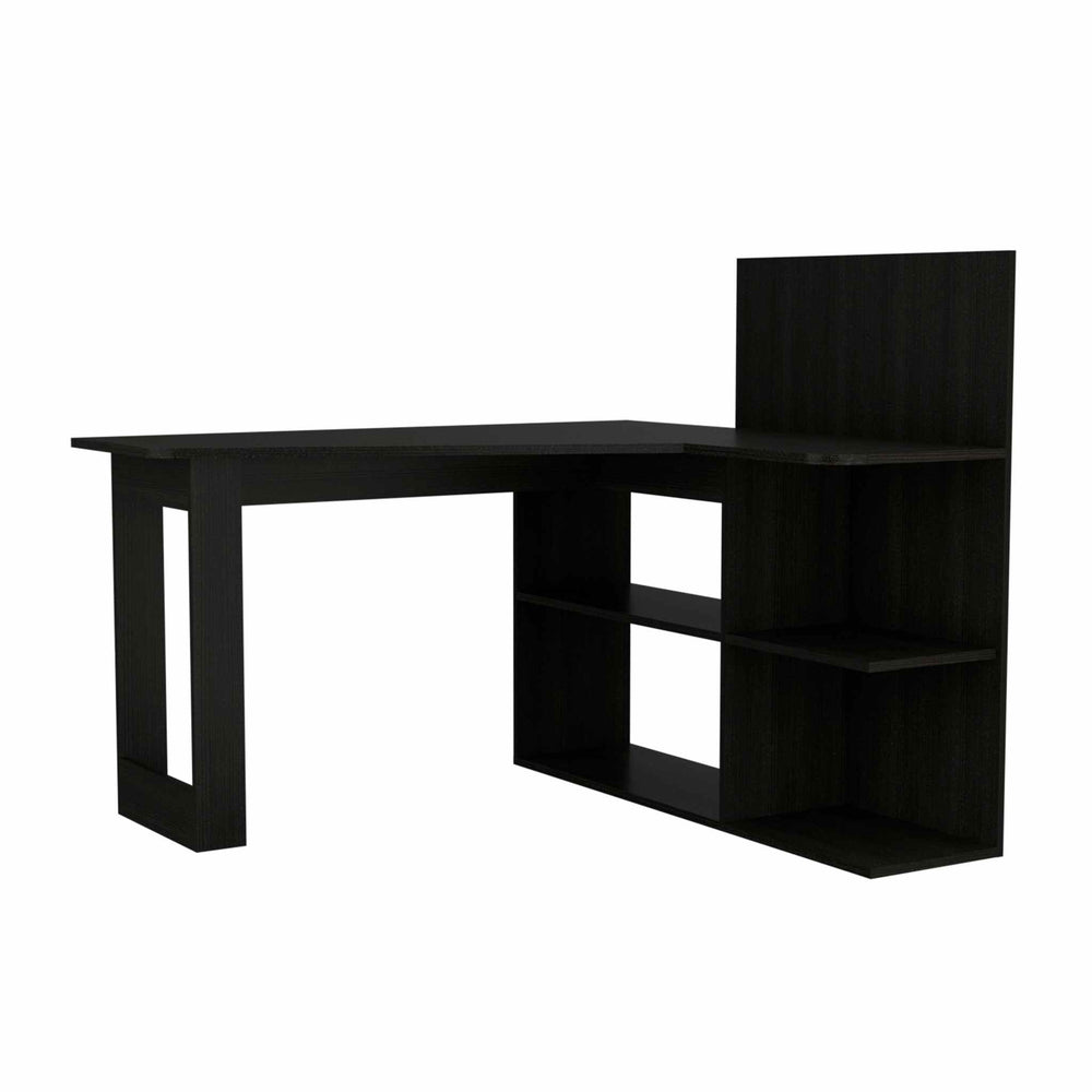 Homeroots 47" Black L Shape Computer Desk   403795