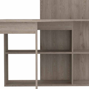 Homeroots 47" Light Gray L Shape Computer Desk   403796