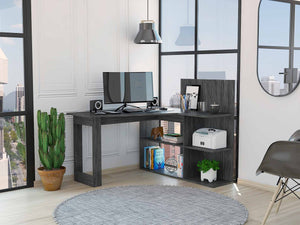Homeroots 47" Gray L Shape Computer Desk   403797