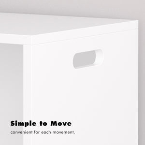 English Elm Open Toy Storage Box for Kids White Wooden Organizer Bin - Open Front Plush & Book Holder, Modern Playroom Solution W808P298013