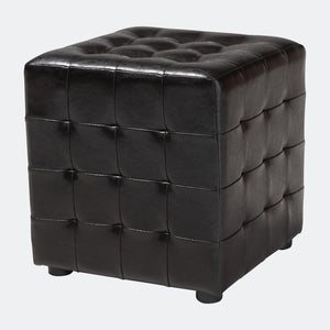 Baxton Studio Baxton Studio Siskal Dark Brown Tufted Cube Ottoman Set of 2 – Stylish and Versatile Seating Solution BH-5589-DARK BROWN-OTTO