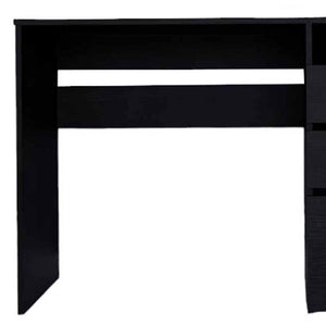 Homeroots 47" Black Computer Desk With Three Drawers   403805