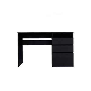 Homeroots 47" Black Computer Desk With Three Drawers   403805