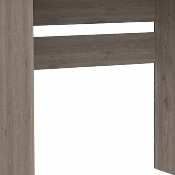 Homeroots 47" Light Gray Computer Desk With Three Drawers   403806