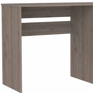 Homeroots 47" Light Gray Computer Desk With Three Drawers   403806