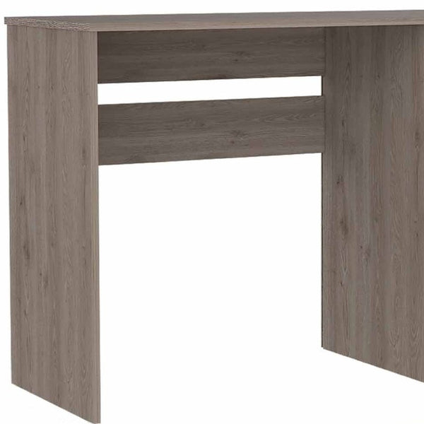 Homeroots 47" Light Gray Computer Desk With Three Drawers   403806