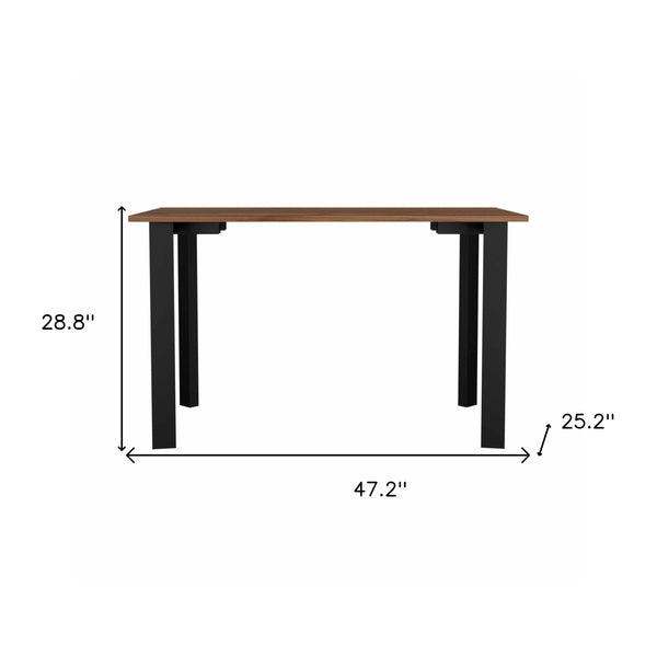 Homeroots 47" Brown And Black Computer Desk   403808
