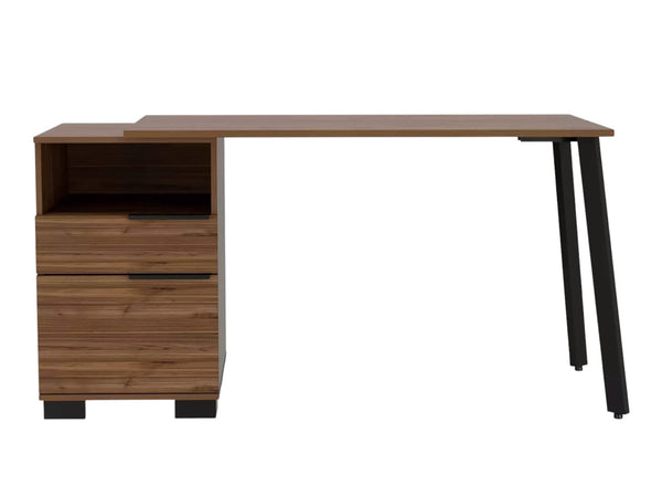 Homeroots 56" Brown And Black Computer Desk   403818
