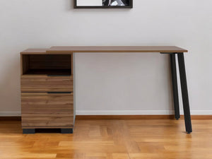 Homeroots 56" Brown And Black Computer Desk   403818