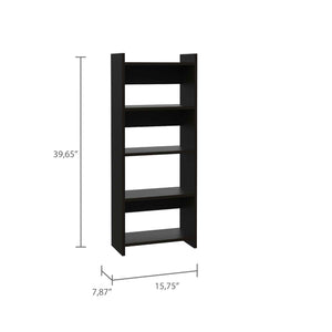 Homeroots 32" Black Computer Desk Desk And Bookshelf Set   403819