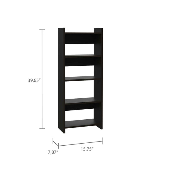 Homeroots 32" Black Computer Desk Desk And Bookshelf Set   403819