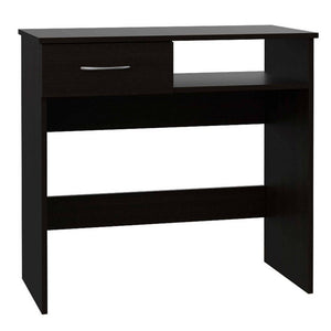 Homeroots 32" Black Computer Desk Desk And Bookshelf Set   403819