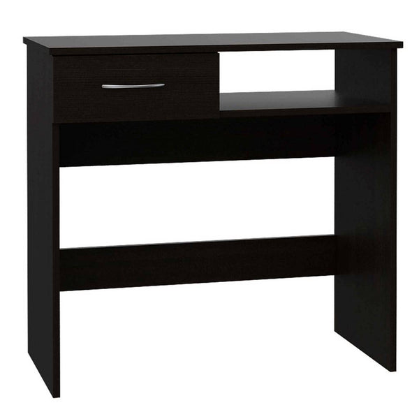 Homeroots 32" Black Computer Desk Desk And Bookshelf Set   403819