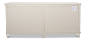 Sarreid Whitewash Ribbon Sideboard With Two Removable Shelves - Stylish Reclaimed Pine With Chic Finish White  40381