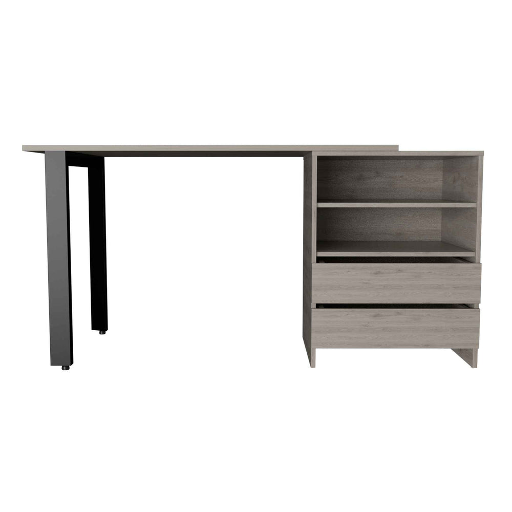 Homeroots 58" Light Gray Computer Desk   403821