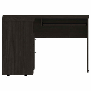 Homeroots 41" Black L Shape Computer Desk With Two Drawers   403824