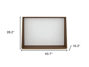 Homeroots 41" Brown Wall Mounted Floating Desk   403825