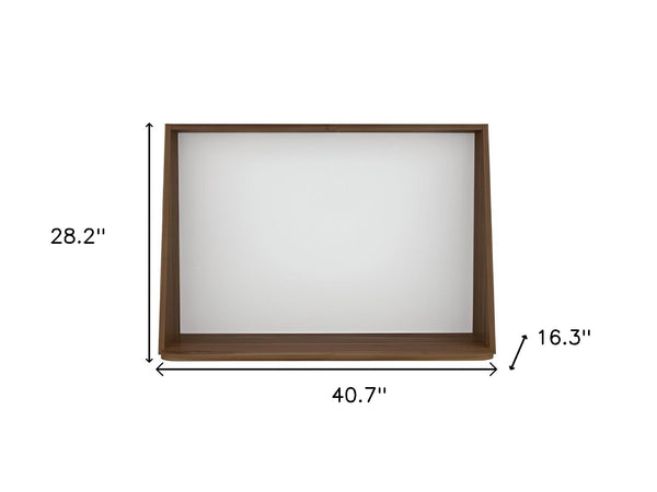 Homeroots 41" Brown Wall Mounted Floating Desk   403825