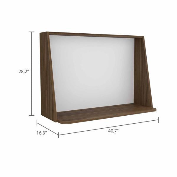 Homeroots 41" Brown Wall Mounted Floating Desk   403825