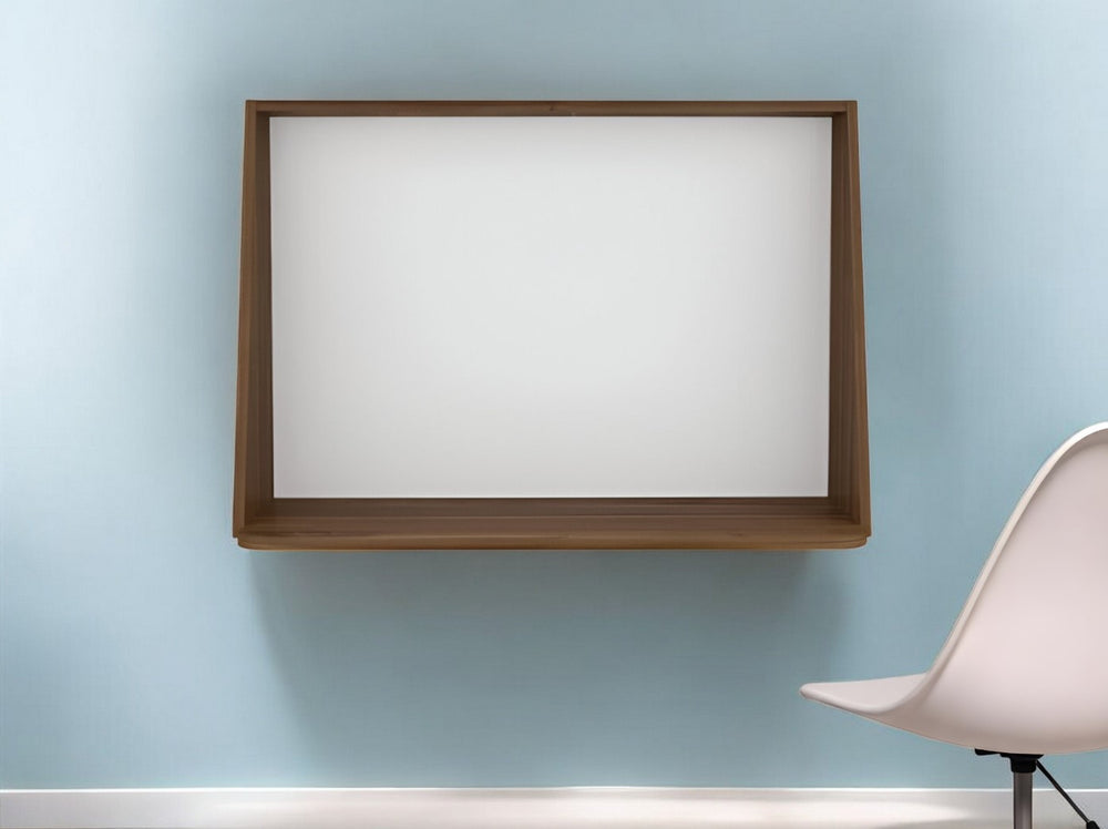 Homeroots 41" Brown Wall Mounted Floating Desk   403825