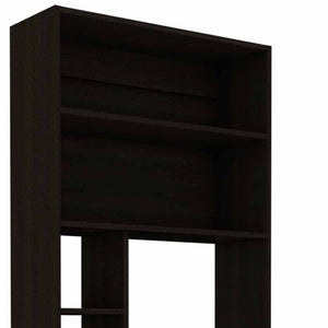 Homeroots 30" Black Computer Desk With Hutch   403828