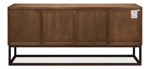 Sarreid Aztec Sideboard On Stand - Chic Whitewash Finish With 2 Removable Shelves For Stylish Storage White  40383