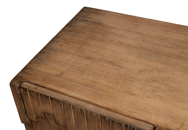 Sarreid Aztec Sideboard On Stand - Stylish Brown Pine With 2 Removable Shelves For Versatile Storage Brown  40383-2