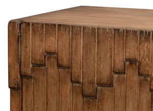 Sarreid Aztec Sideboard On Stand - Stylish Brown Pine With 2 Removable Shelves For Versatile Storage Brown  40383-2